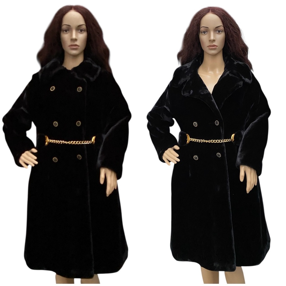Borgazia women’s vintage faux fur coat